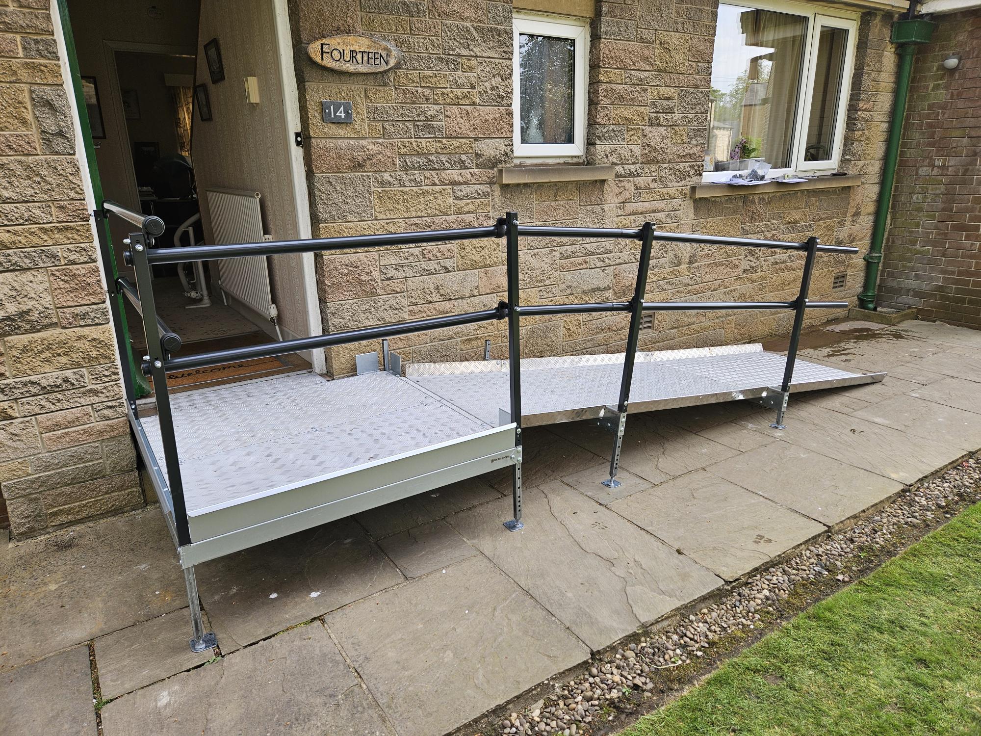 WELCOME Ramp System - Ramp & Platform Kit B (Single Handrail - One Sid ...